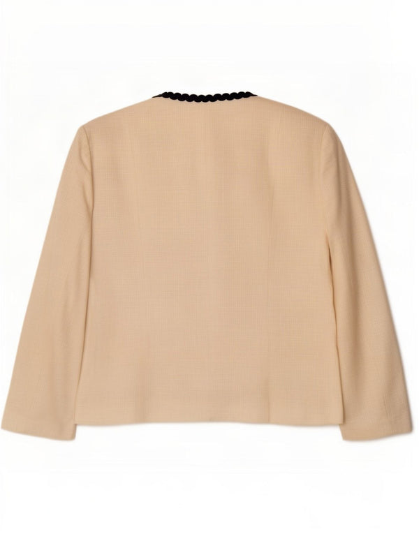 Luisa Spagnoli Jaqueta blazer feminina de 3 botões IT 46 grande off white
