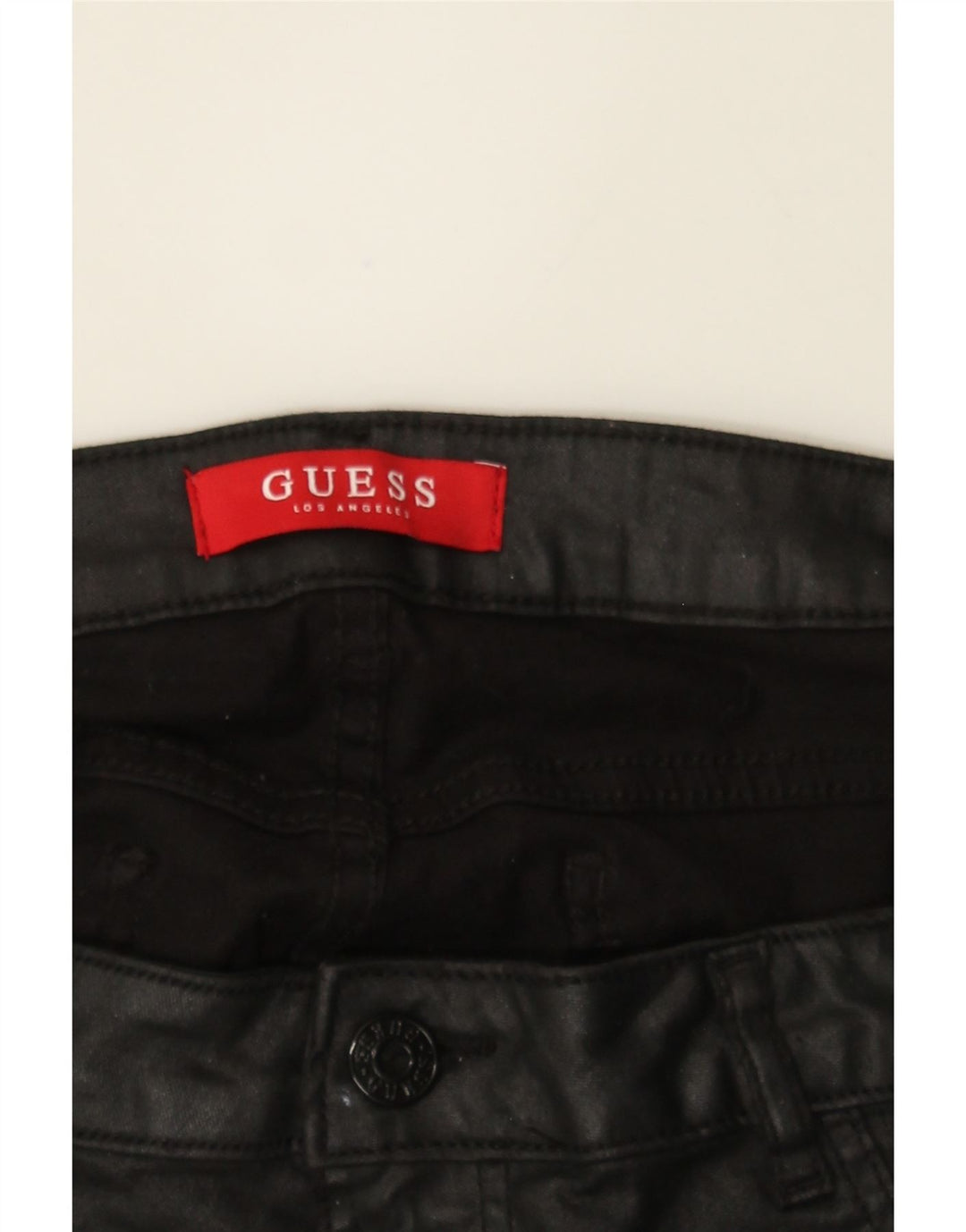 GUESS Womens Slim Casual Trousers W31 L28 Black Cotton Vintage Guess and Second-Hand Guess from Messina Hembry 