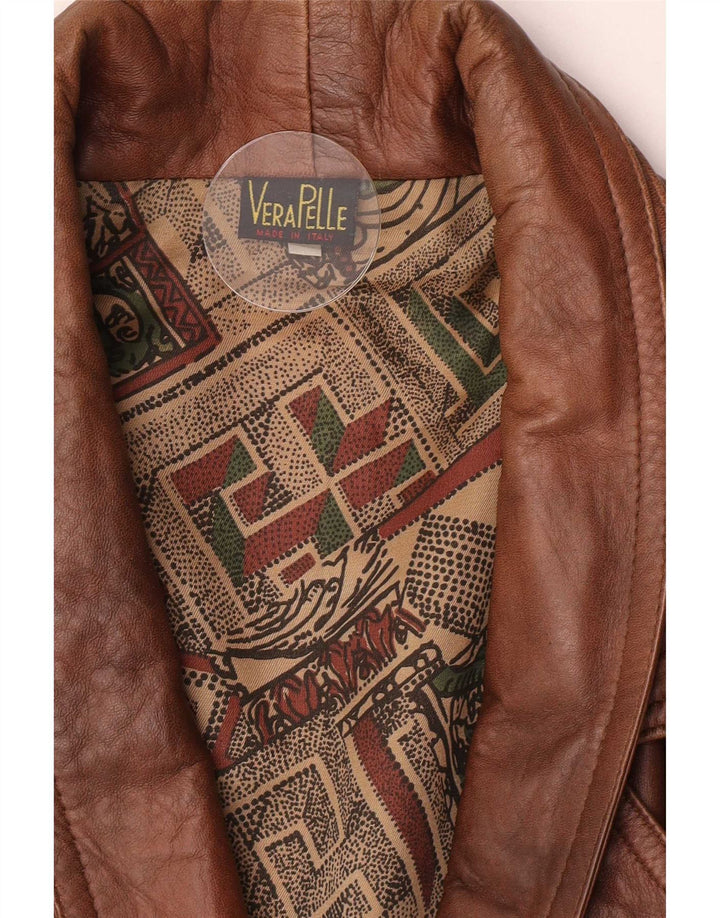 Jaqueta de couro masculina vintage Reino Unido 40 grande couro marrom