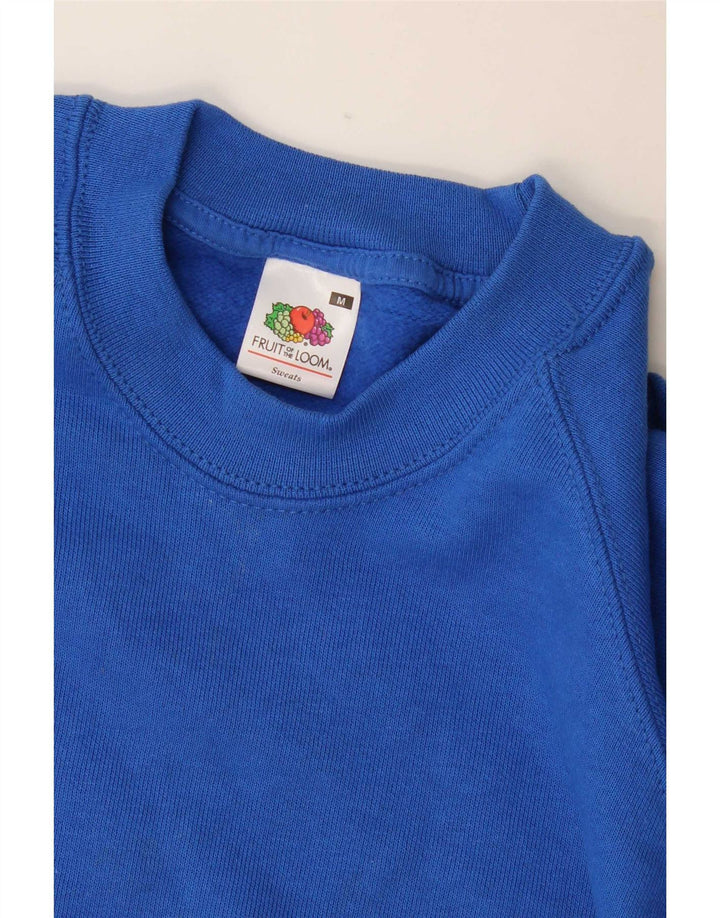 Fruit Of The Loom Suéter masculino de ajuste regular de algodão azul médio