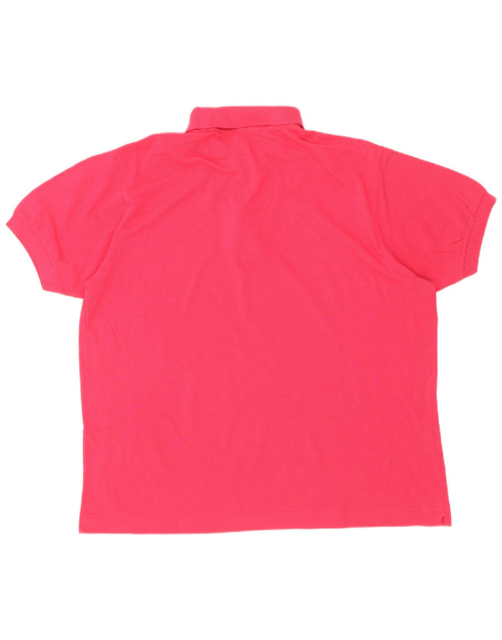 Camisa polo masculina Lacoste tamanho 7 2XL algodão rosa