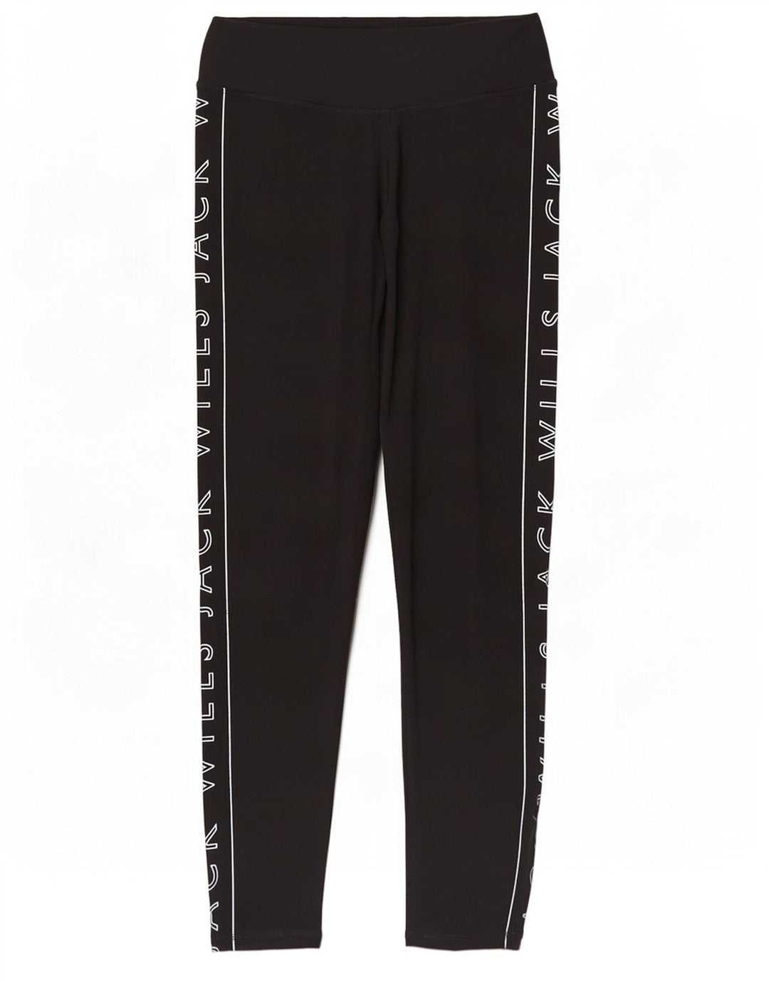 Leggings gráficas femininas Jack Wills Reino Unido 12 poliéster preto médio
