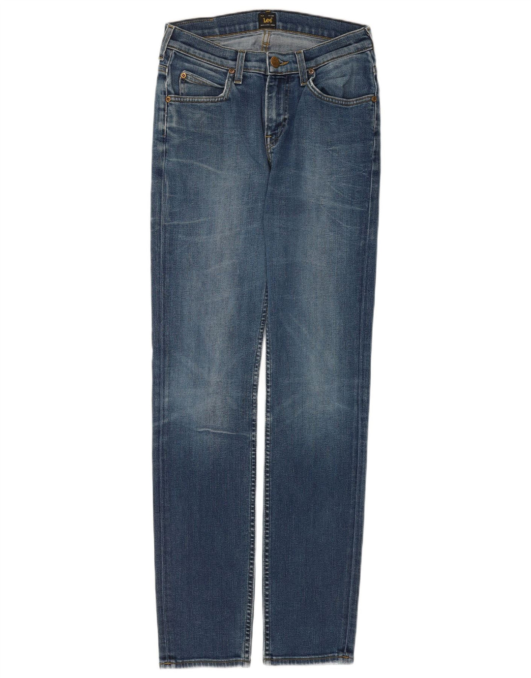 Lee Womens Rider Slim Jeans W28 L32 Azul Algodão