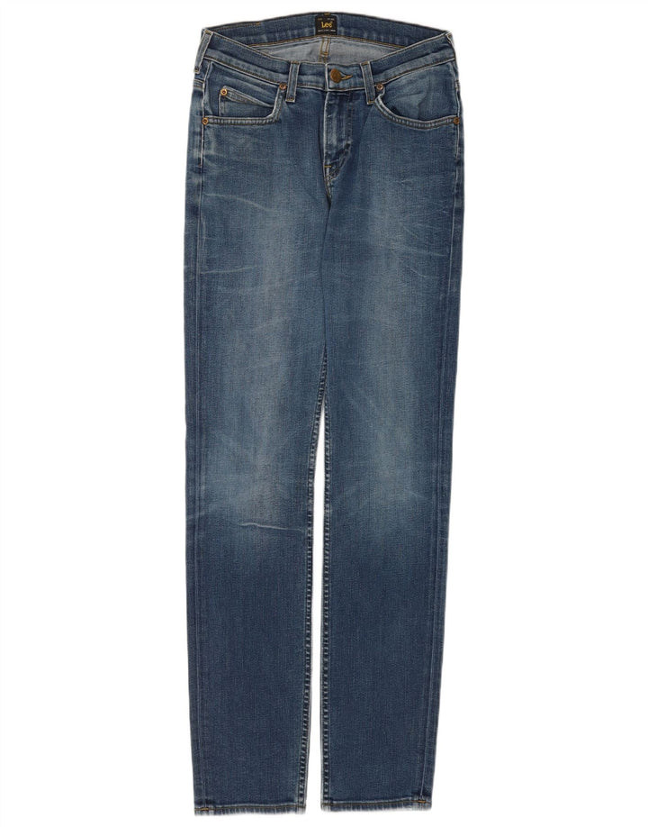 Lee Womens Rider Slim Jeans W28 L32 Azul Algodão