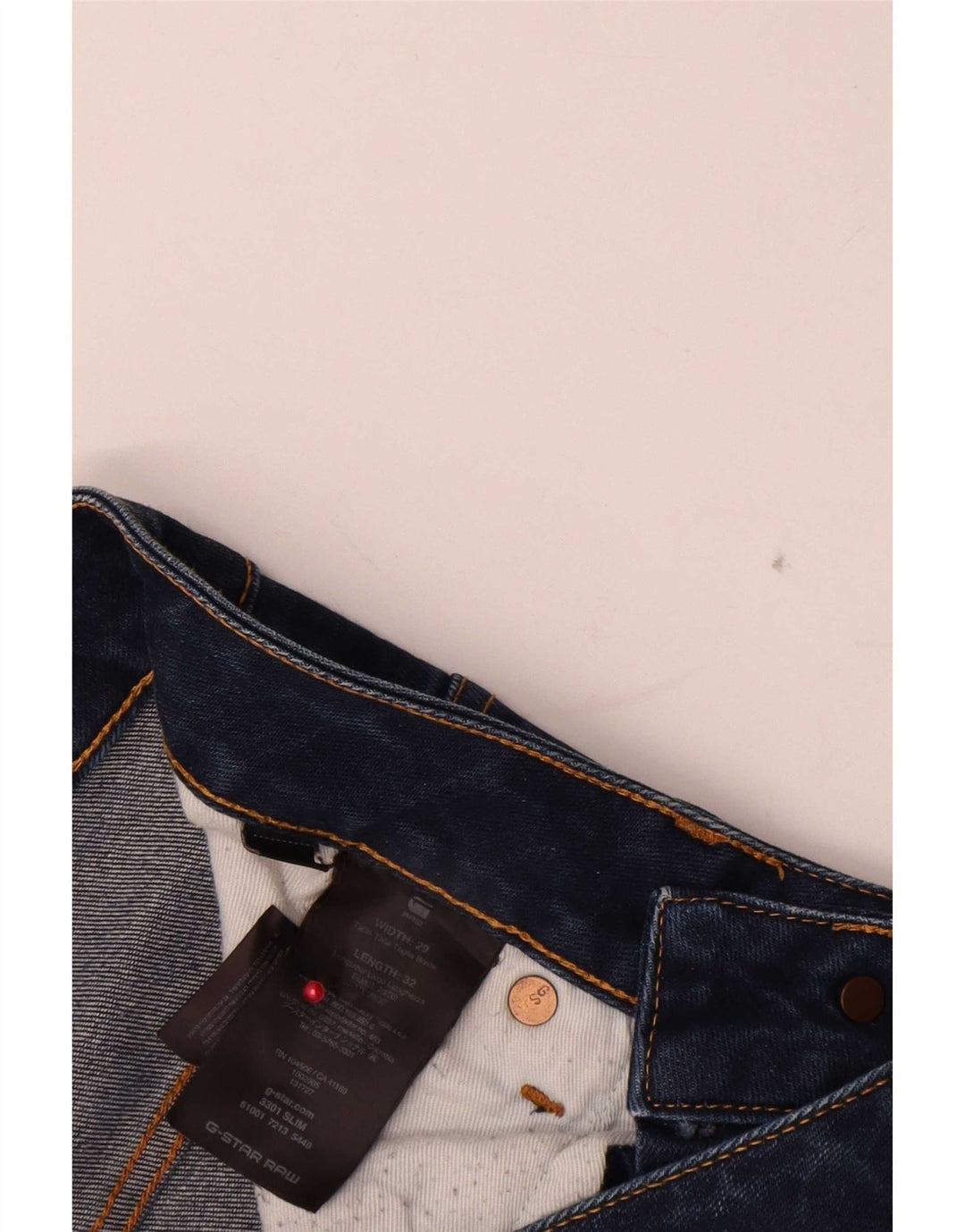 Jeans slim masculino G-Star W29 L32 algodão azul marinho