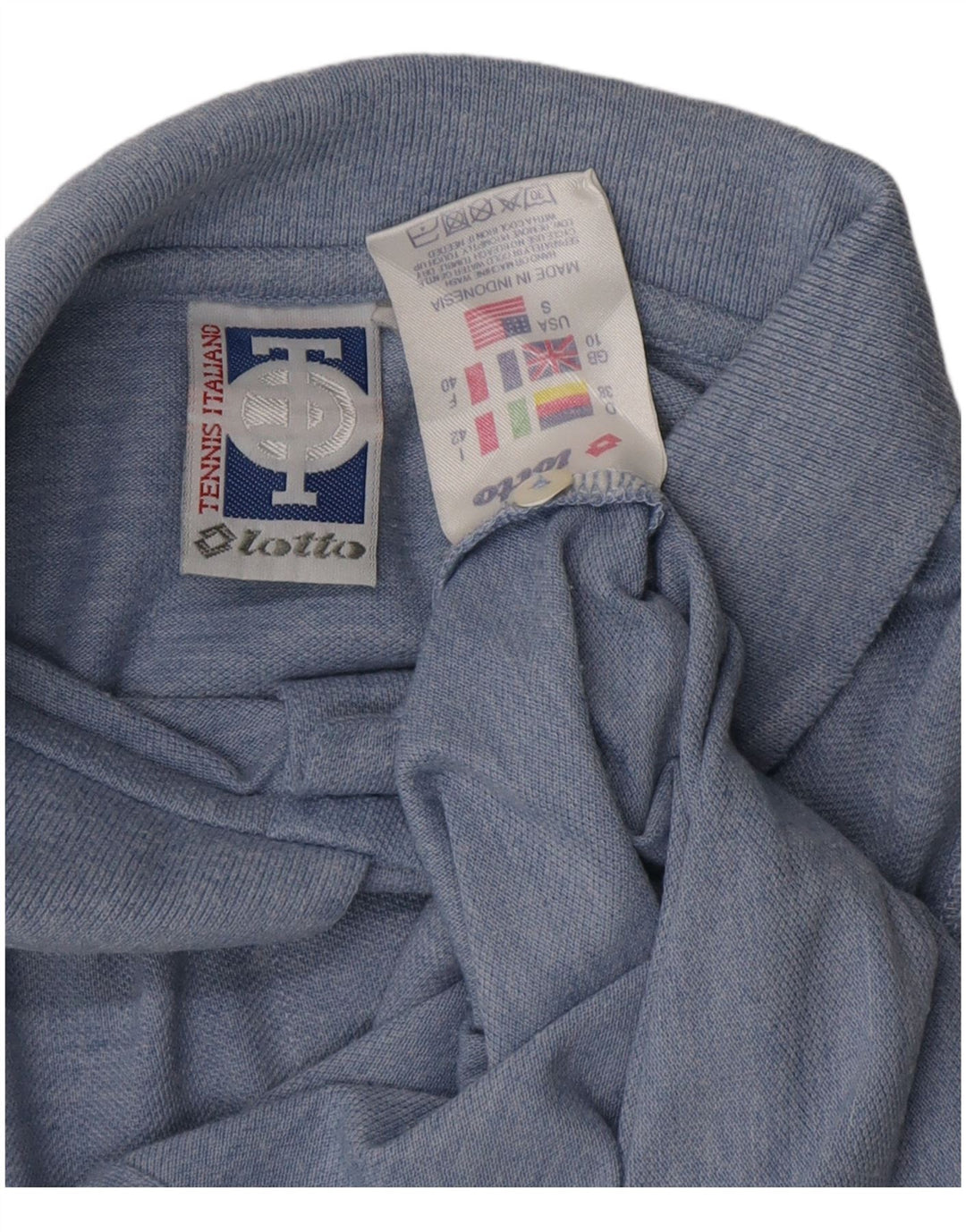 LOTTO Womens Crop Sleeveless Shirt Blouse UK 10 Small Blue Polyester