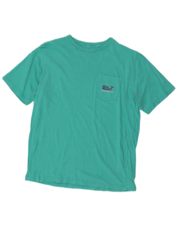 Camiseta gráfica Vineyard Vines Boys 15-16 anos XL algodão turquesa