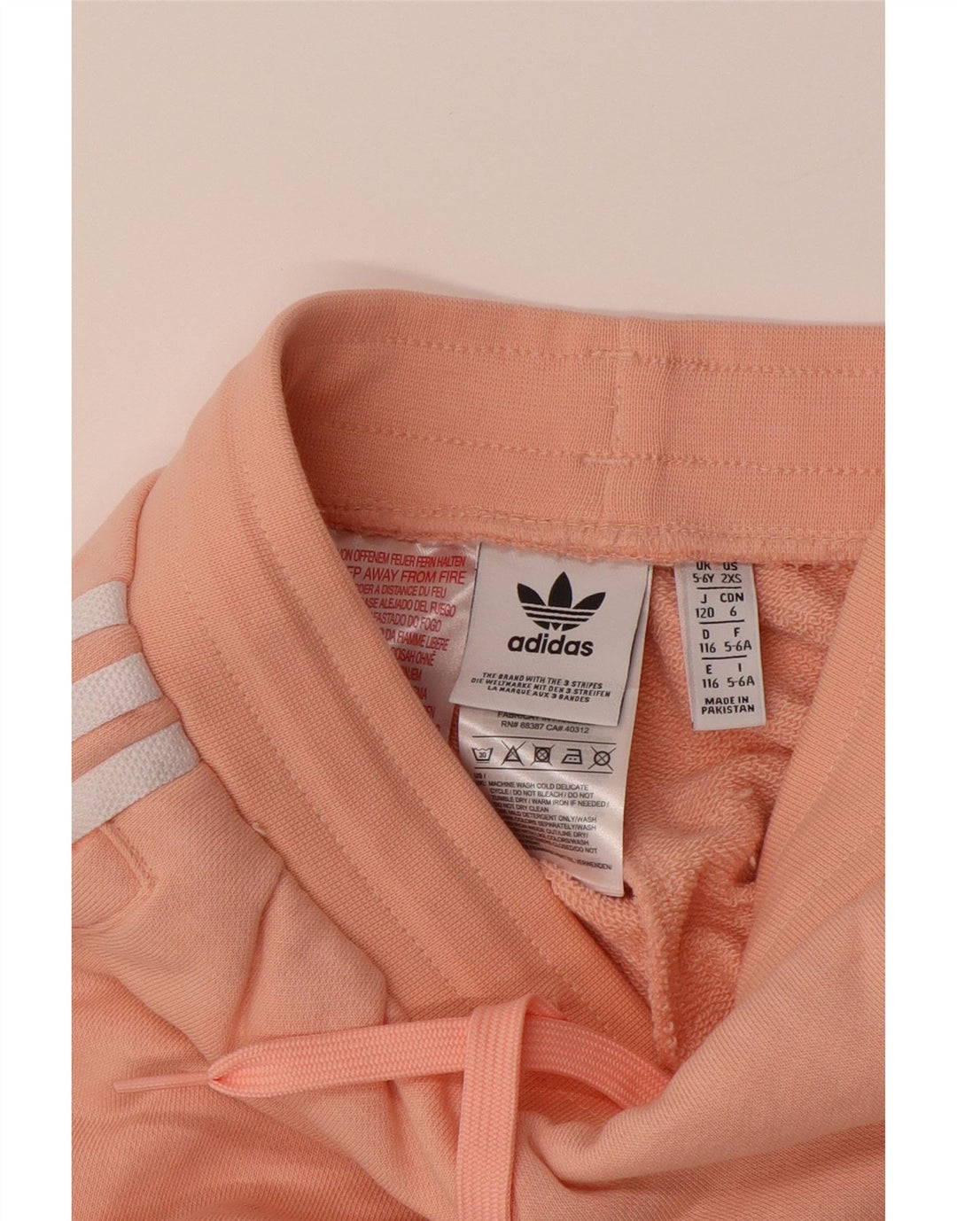 ADIDAS Meninas Graphic Full Tracksuit 5-6 Anos Rosa Algodão
