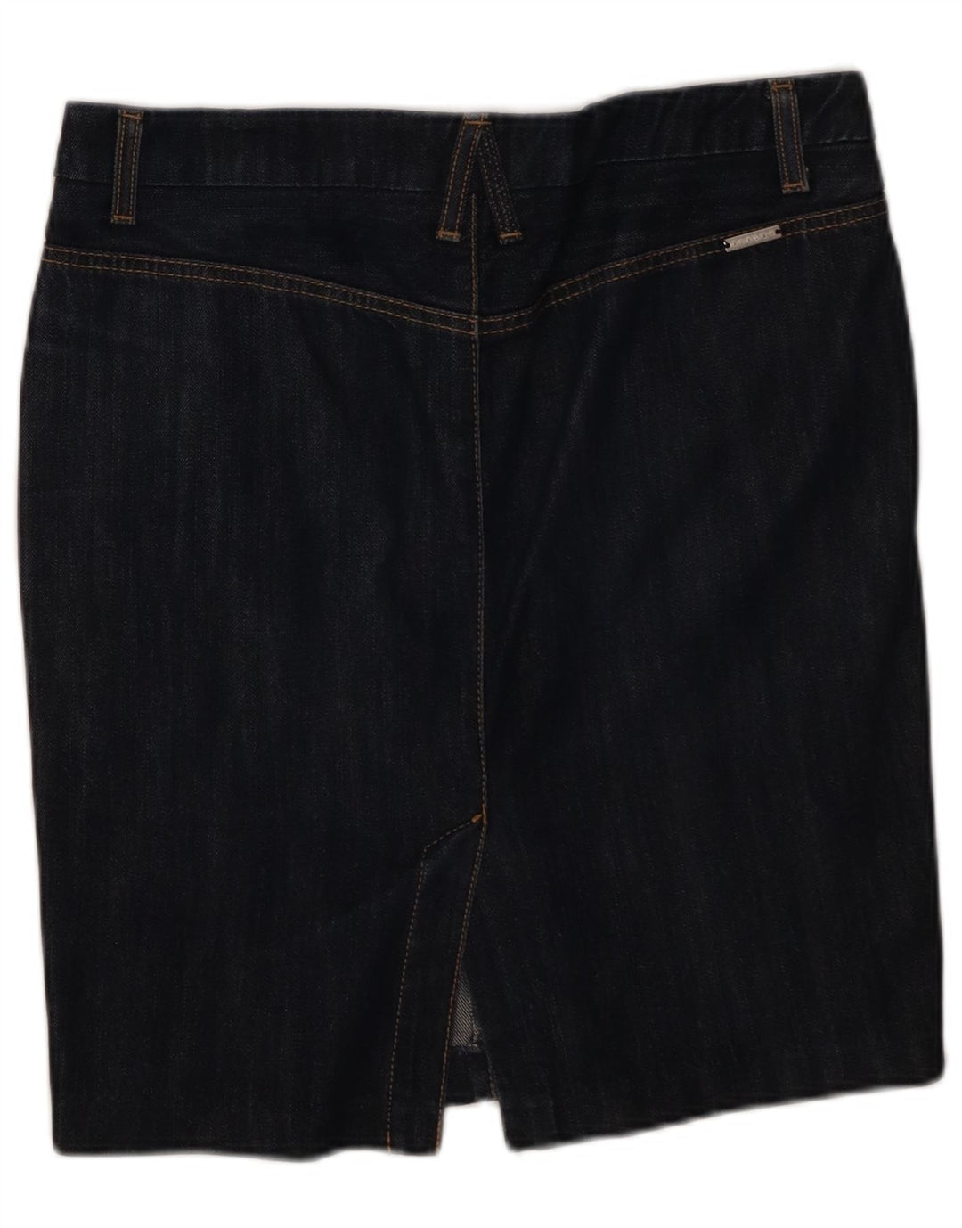 Saia jeans feminina Sisley IT 42 médio W32 algodão azul marinho