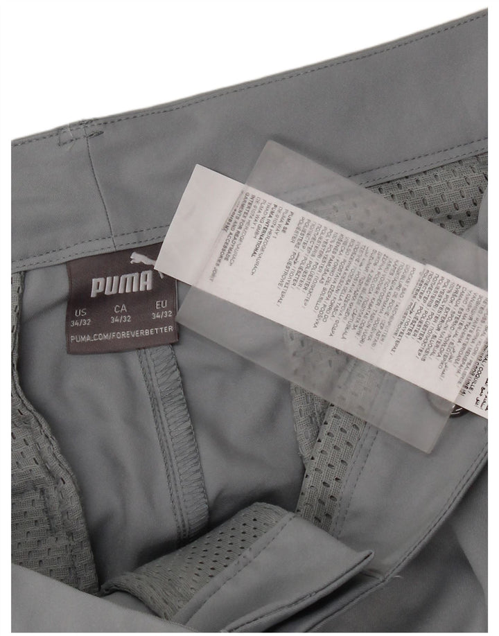 Calça Puma Mens Slim Chino W34 L32 Cinza Poliéster