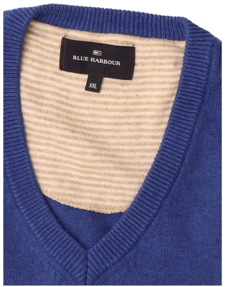 Regata masculina Marks & Spencer Blue Harbor Vest 2XL algodão azul