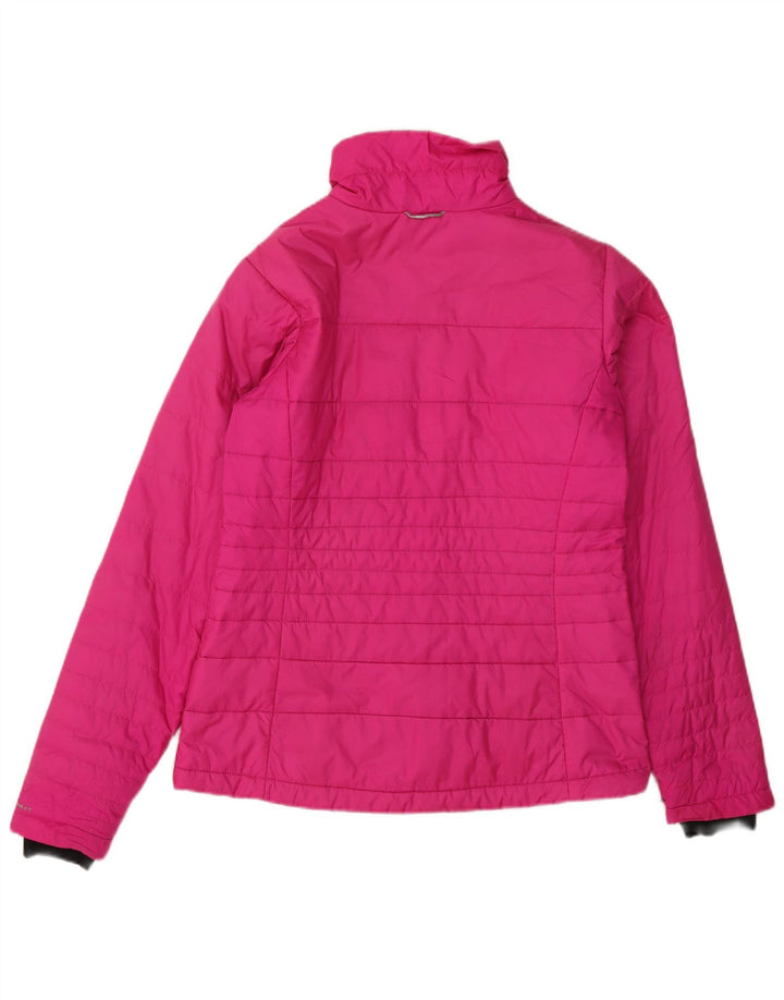 Jaqueta acolchoada feminina Columbia Interchange Liner UK 14 poliéster rosa médio