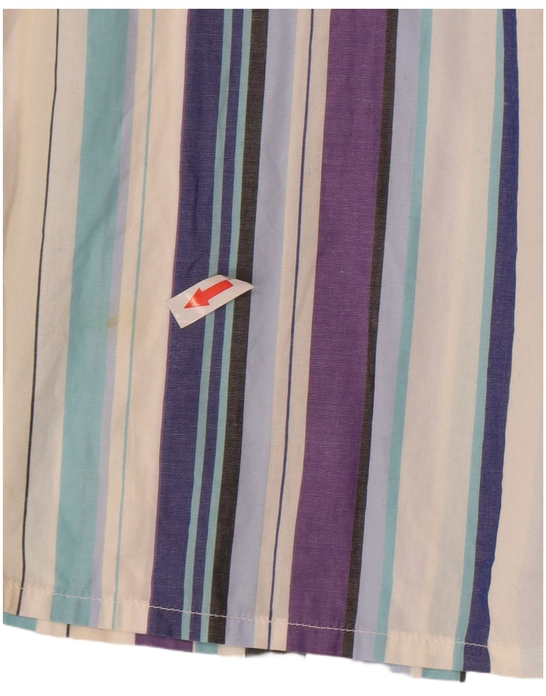 Camisa masculina de manga curta Paul Smith, algodão listrado multicolorido médio
