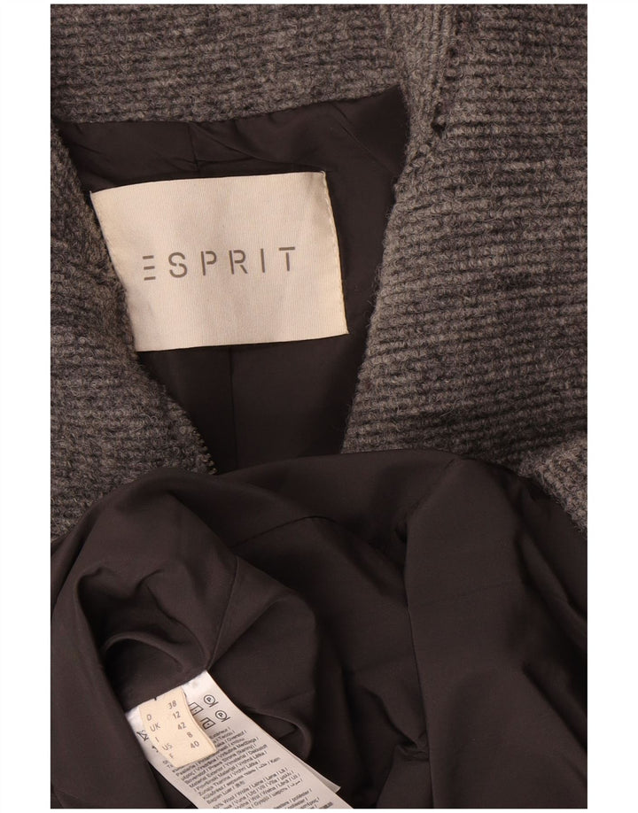 Sobretudo feminino Esprit UK 12 lã cinza médio