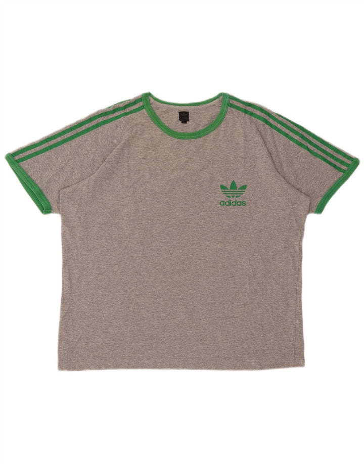 Camiseta masculina Adidas Top XL cinza algodão