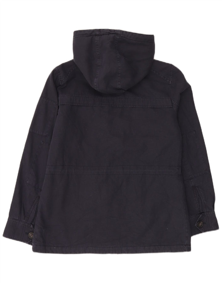 Jaqueta utilitária feminina com capuz Levi's UK 14 algodão azul marinho médio