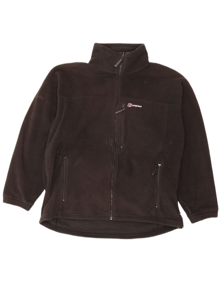 Jaqueta de lã grande Berghaus feminina UK 18 XL poliéster preto