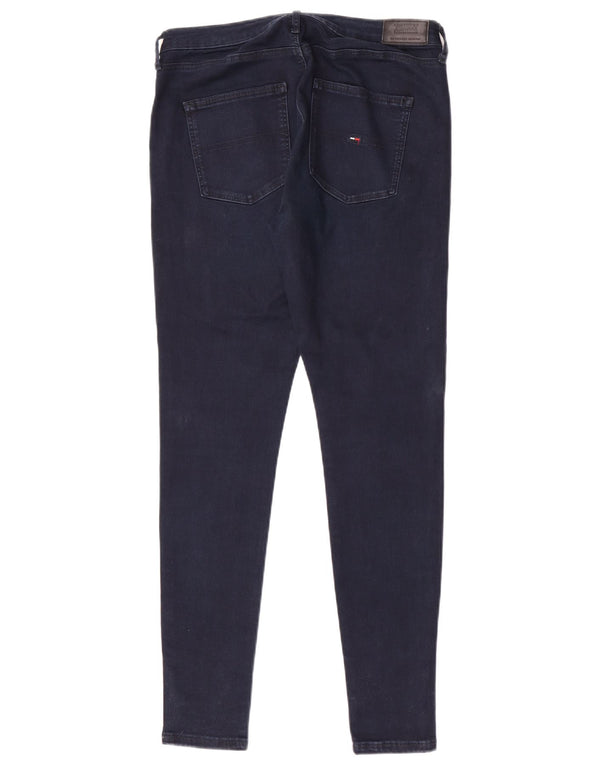 Jeans skinny feminino Tommy Hilfiger de cintura alta W31 L32 algodão azul marinho
