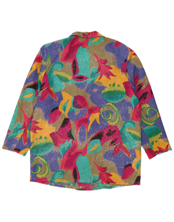 Jaqueta Blazer Oversized Feminina Yessica EU 46 XL Multicolorida Geométrica