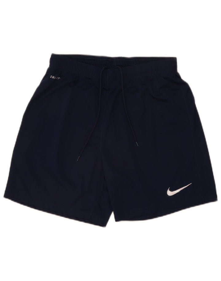 Shorts esportivos masculinos Nike Dri Fit pequenos poliéster azul marinho