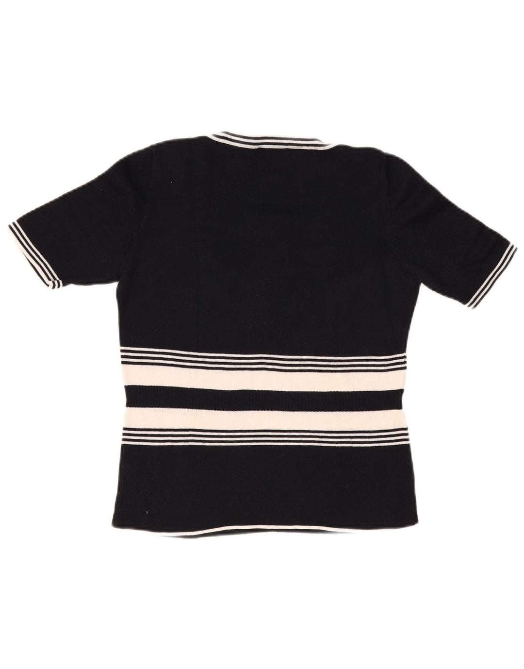 Suéter feminino LUISA SPAGNOLI com gola canoa e gola redonda Reino Unido 14 grande preto