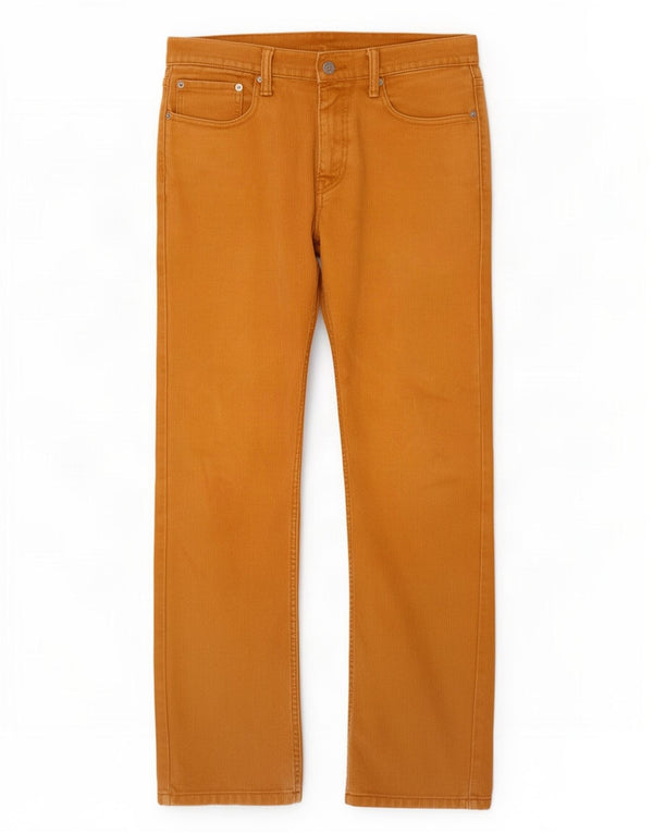 Calça masculina reta casual Levi's W32 L30 algodão bege
