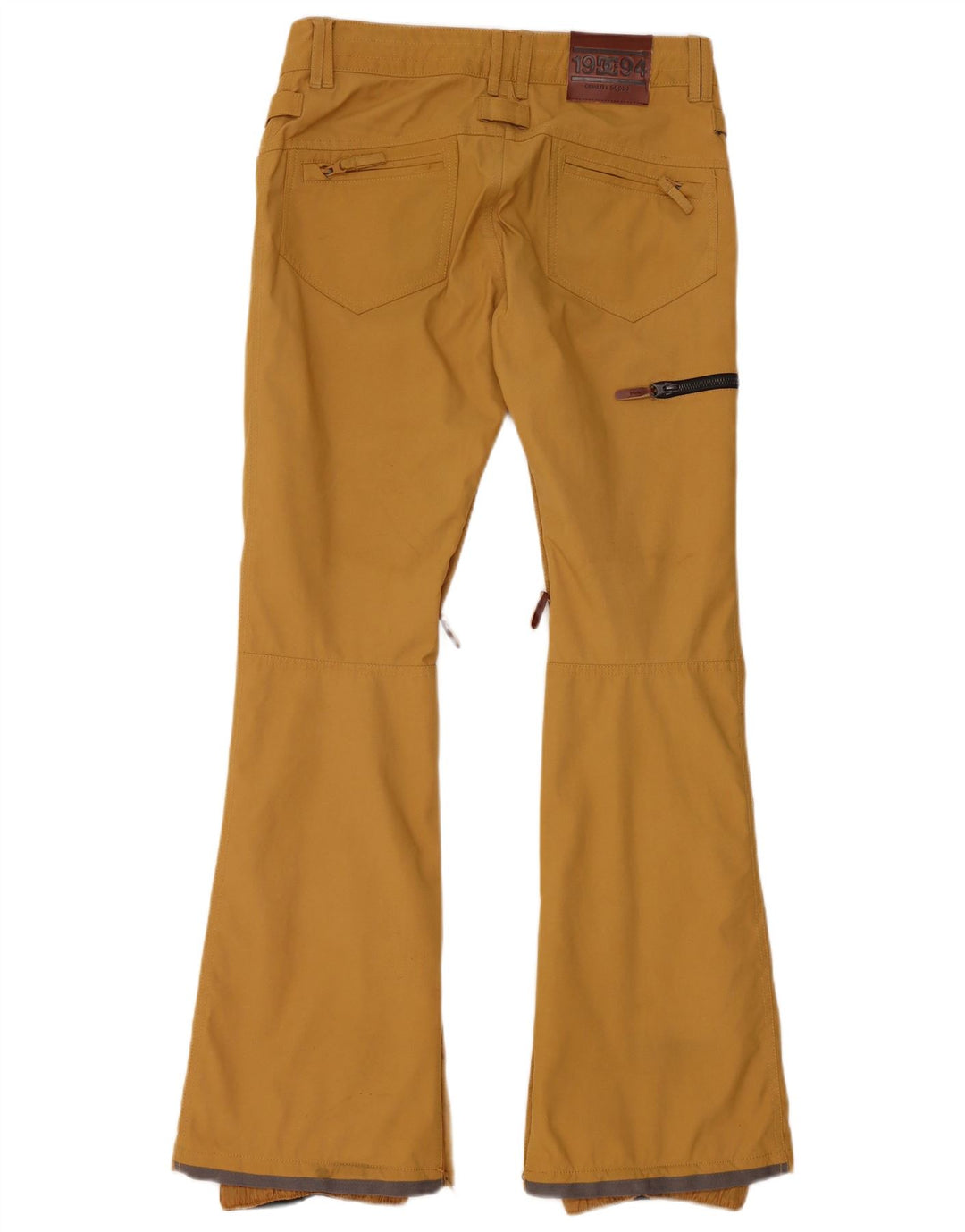 Calça feminina DC Cargo Ski UK 10 pequena bege nylon