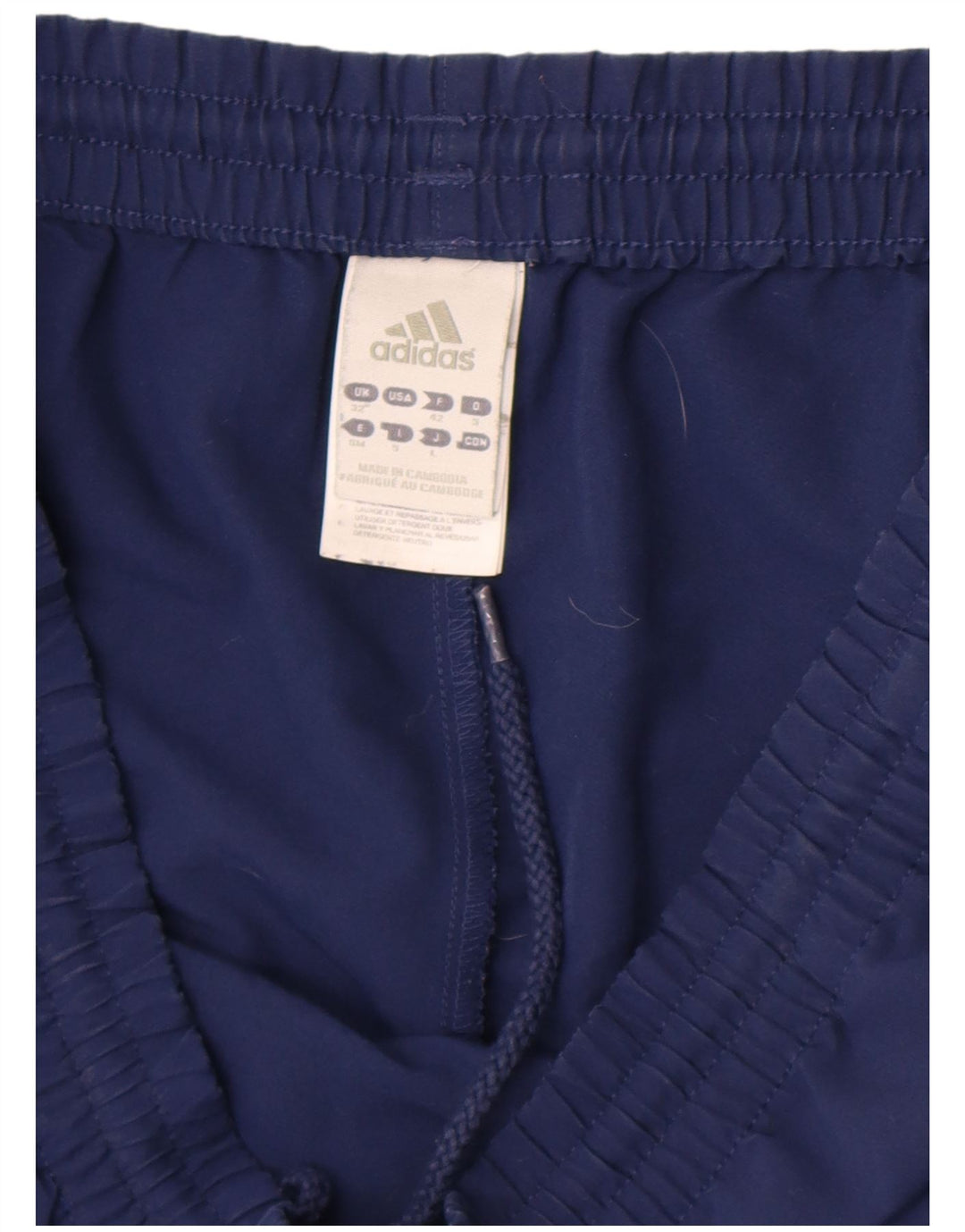 Shorts esportivos masculinos Adidas médio azul marinho poliéster