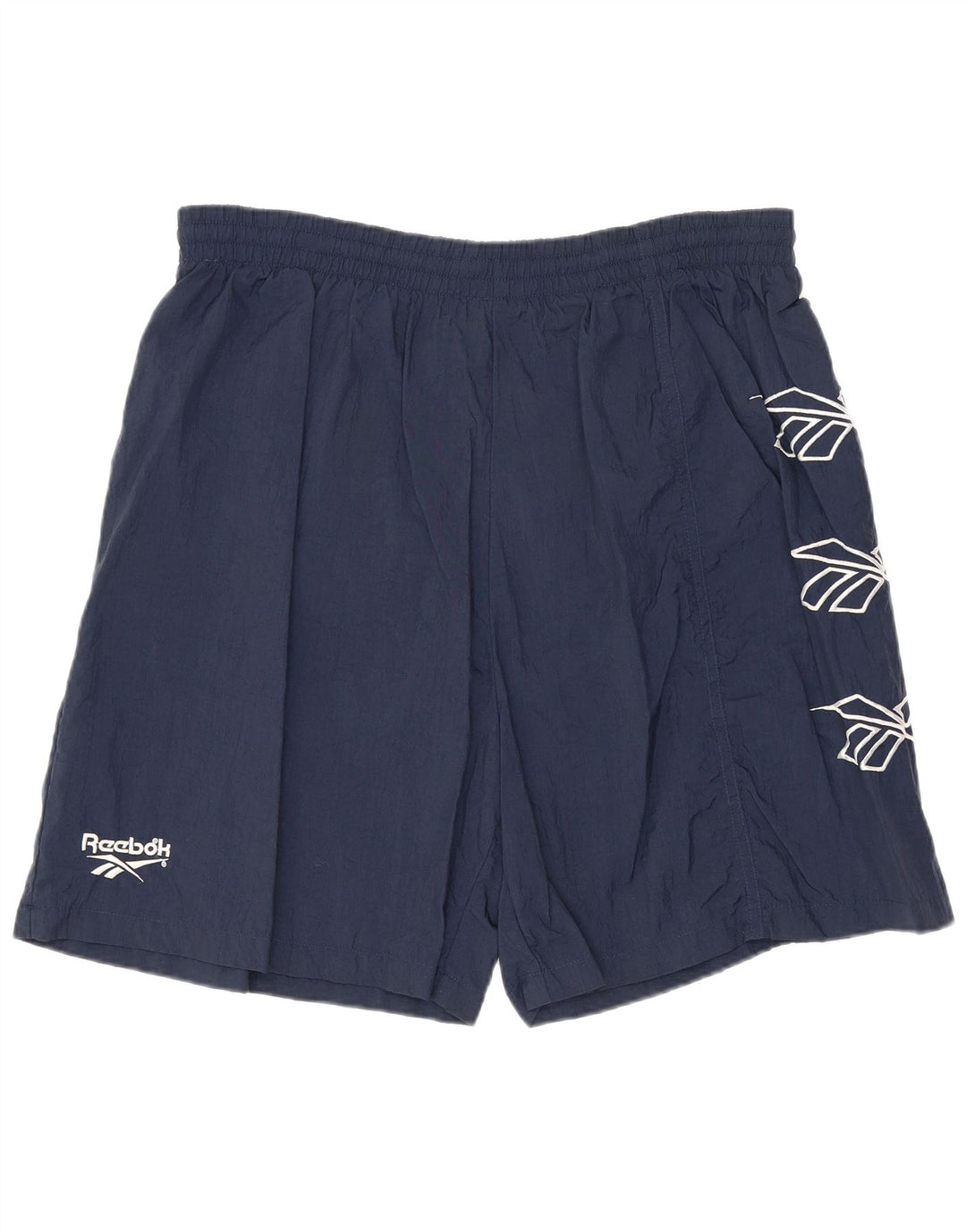 Shorts de natação masculino REEBOK gráfico grande azul marinho nylon