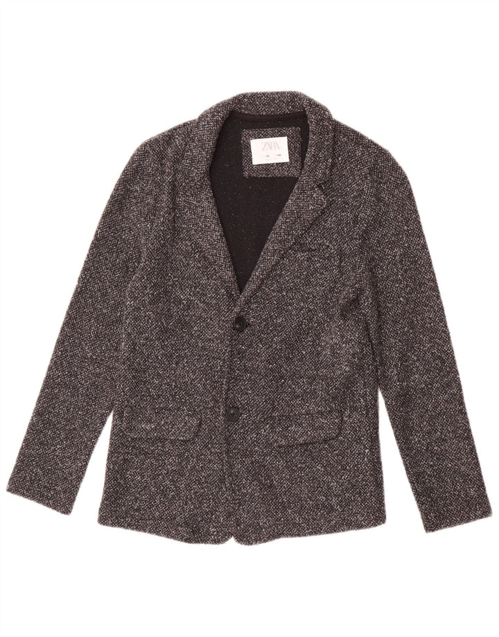 Zara Jaqueta blazer feminina com 2 botões 9-10 anos cinza manchada