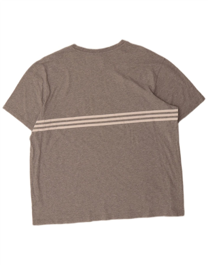 ADIDAS Mens Graphic T-Shirt Top XL Algodão Cinzento