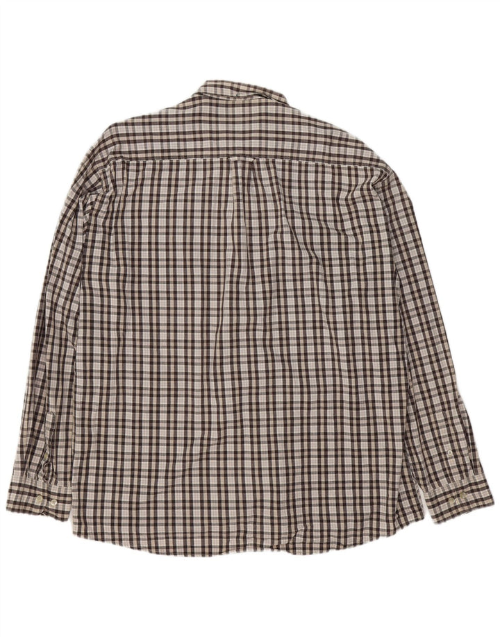 Camisa masculina TOM TAILOR 2XL algodão xadrez cinza
