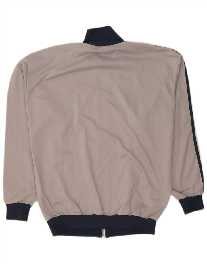 Adidas Mens Tracksuit Top Jacket UK 38/40 Poliéster Cinza Médio