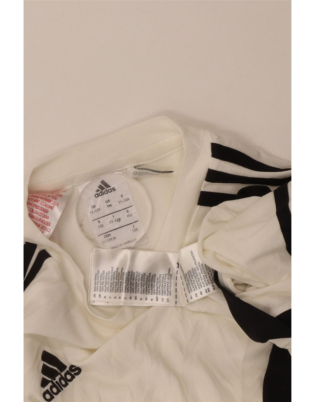 Camiseta Adidas Boys Climalite Top 11-12 Anos Branco Colorblock Poliéster