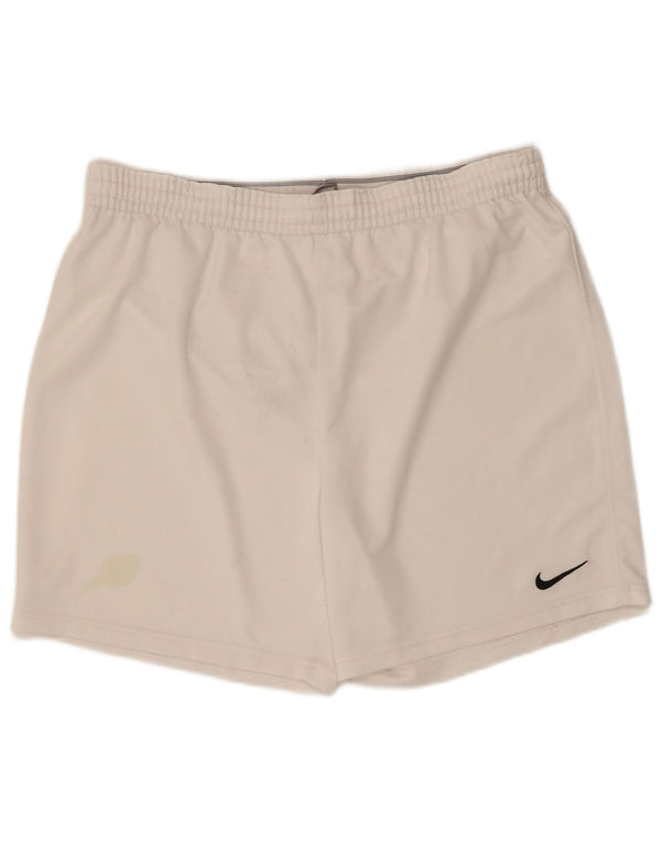 Shorts esportivos masculinos Nike UK 34/36 grande poliéster branco