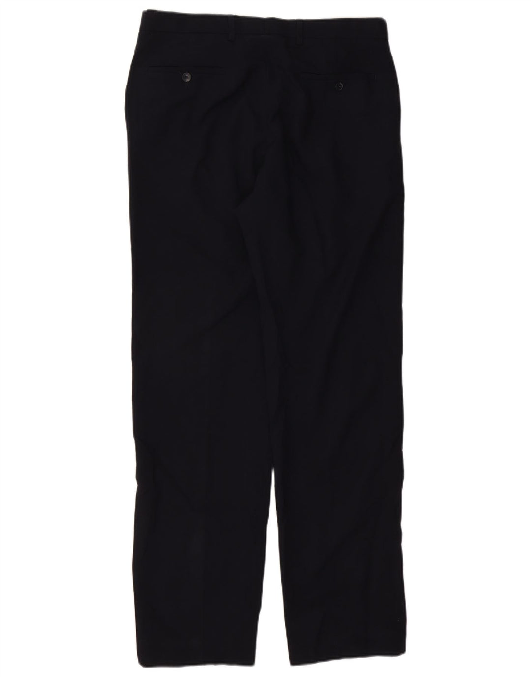 Calça masculina reta regular Marks & Spencer W34 L33 azul marinho