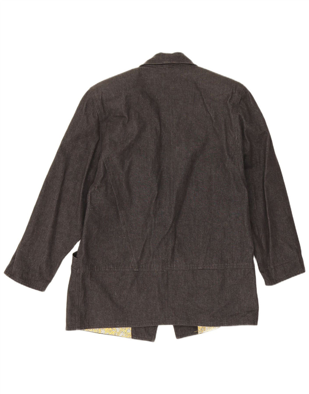 Jaqueta blazer vintage feminina com 1 botão Reino Unido 16 grande cinza
