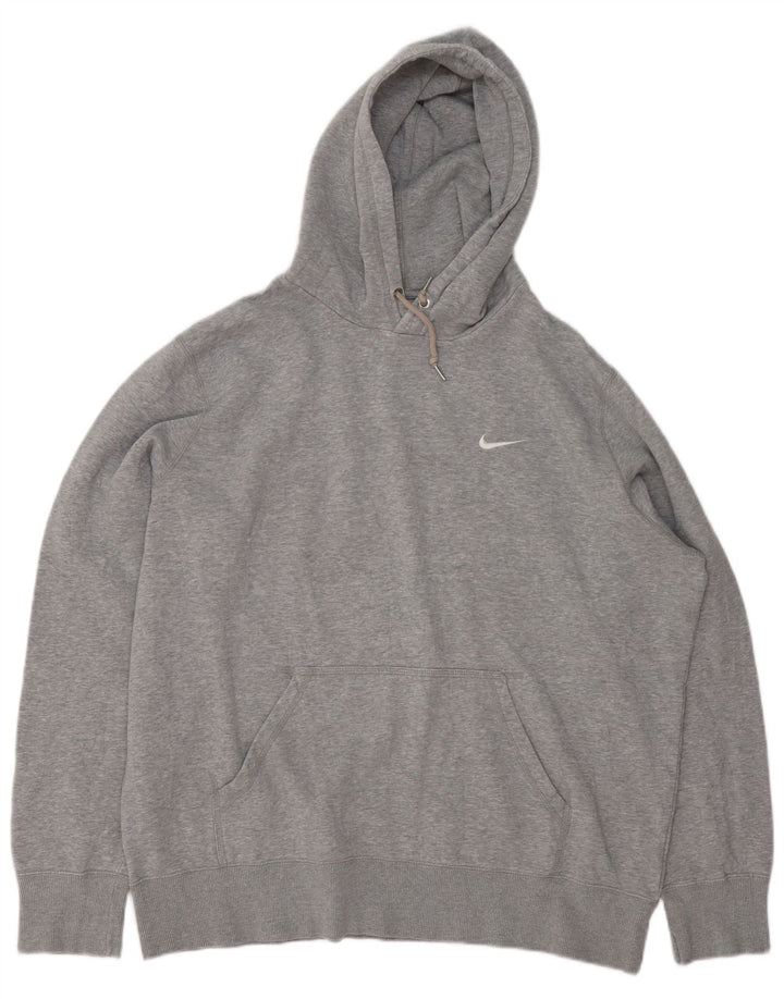 Nike masculino moletom com capuz XL cinza algodão