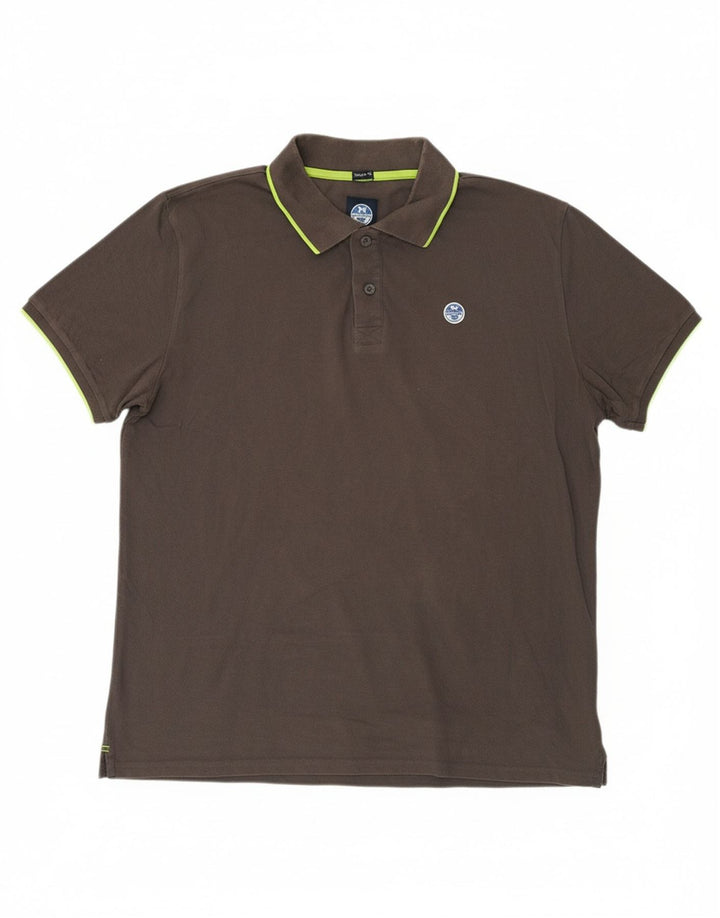 Camisa polo masculina de ajuste regular NORTH SAILS 2XL algodão cinza