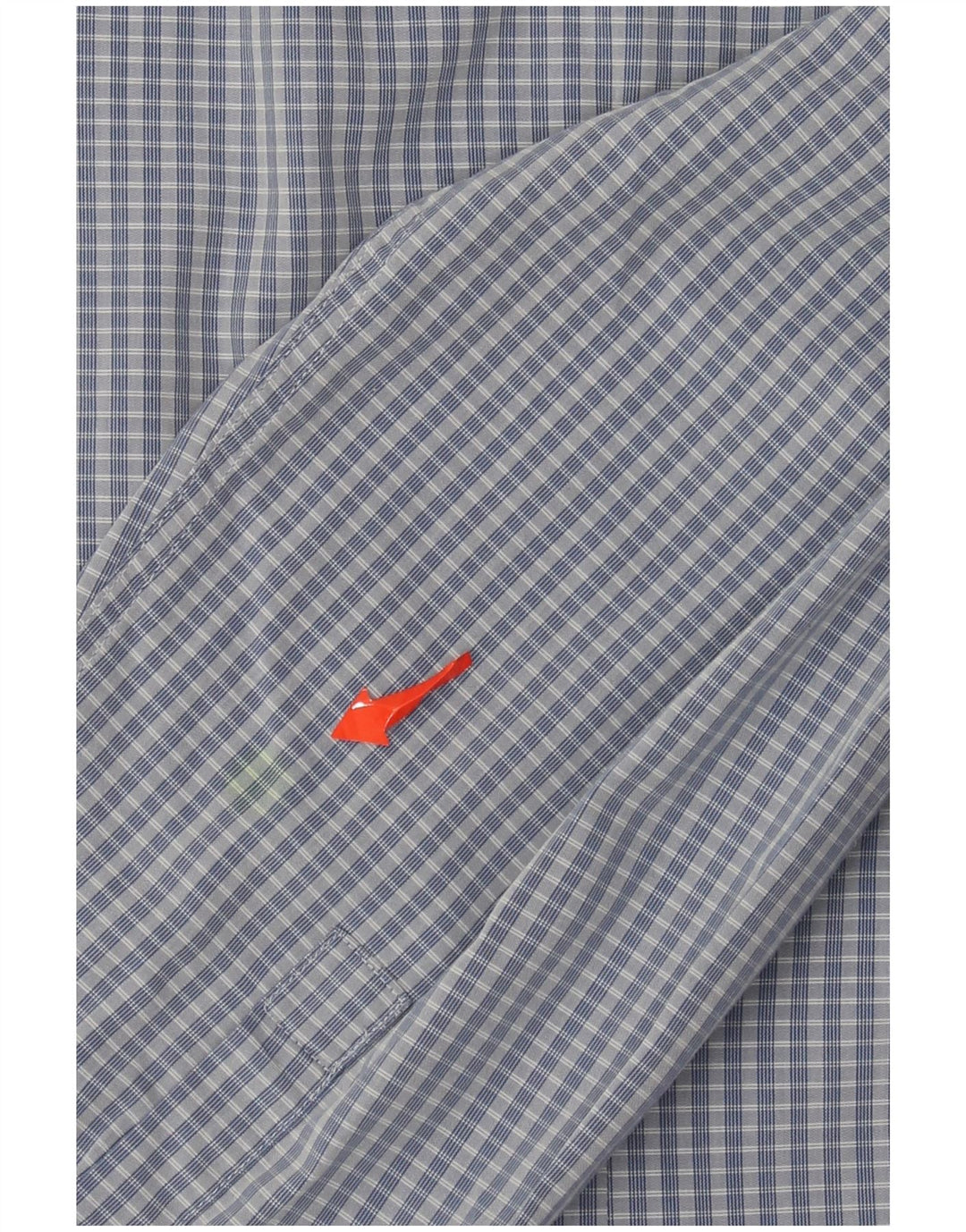 Camisa masculina Calvin Klein Slim Fit tamanho 43 17 XL azul xadrez