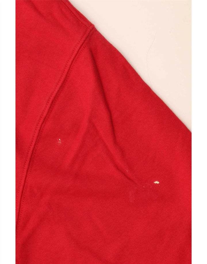 Suéter com capuz gráfico masculino Gap médio algodão vermelho