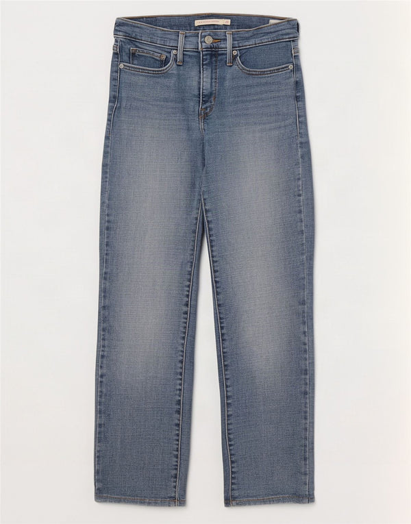 Calça jeans feminina Levi's 314 Shaping Straight W28 L27 azul algodão