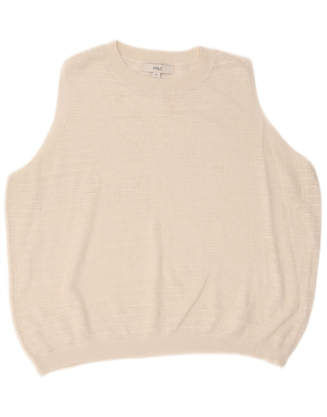 Regata feminina Marks & Spencer com colete UK 18 XL listrada branca
