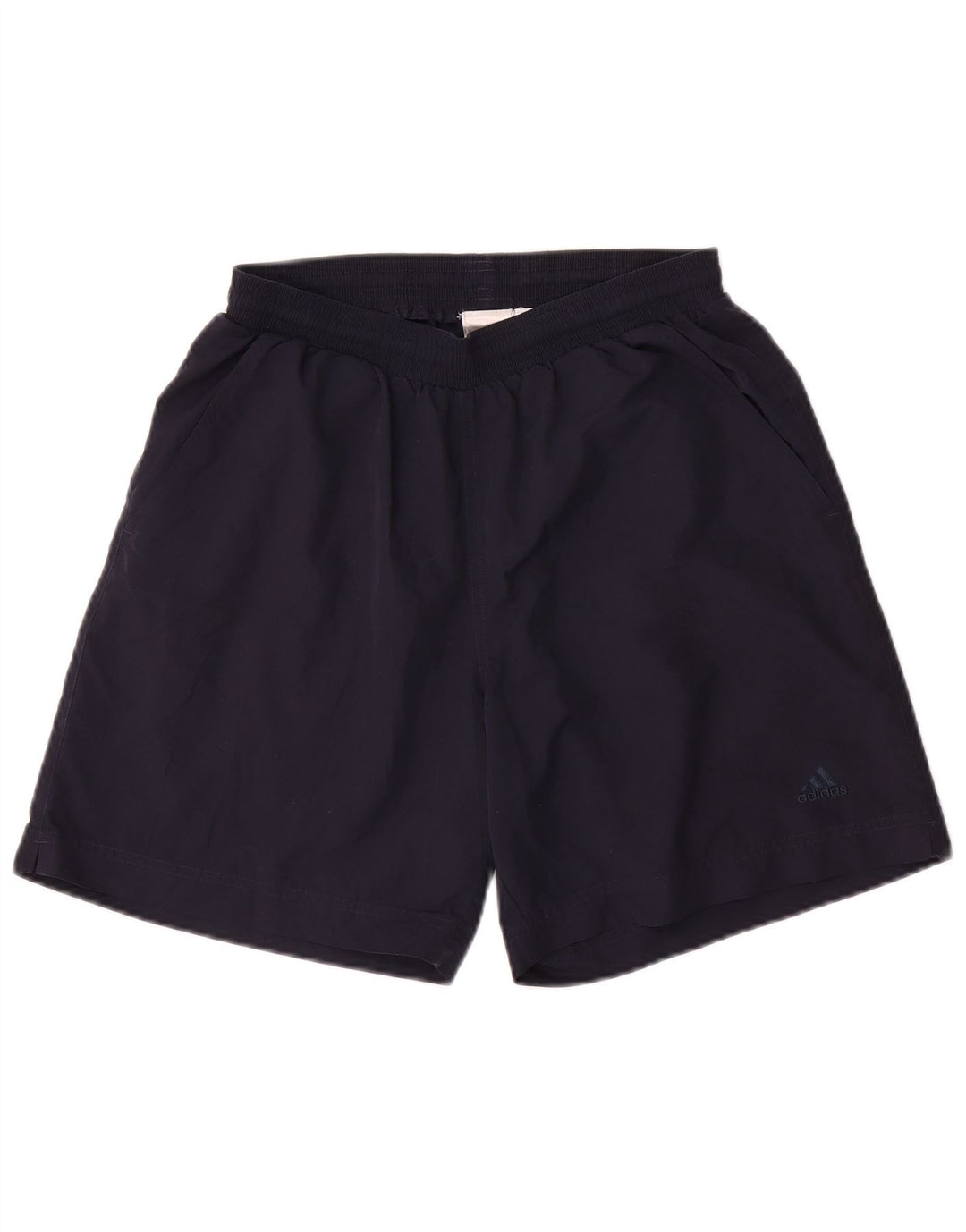 Shorts esportivos masculinos Adidas pequenos poliéster azul marinho