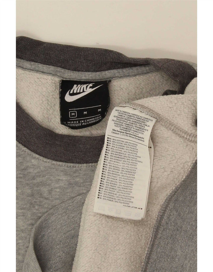Moletom masculino Nike Jumper cinza médio algodão manchado