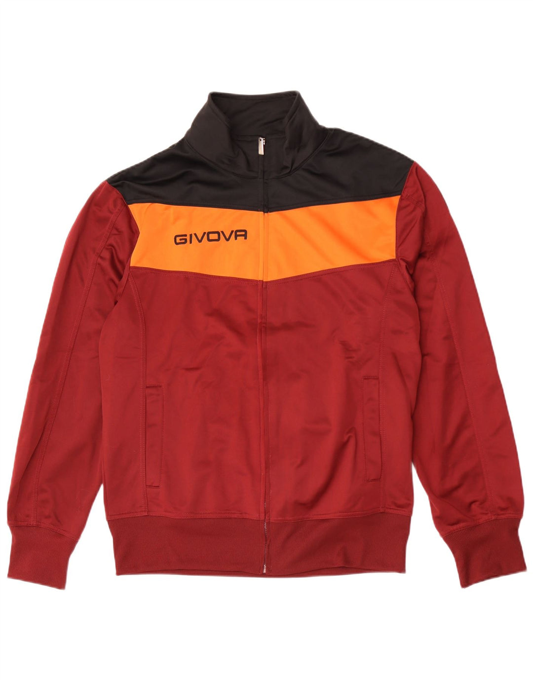 Givova Jaqueta masculina de agasalho gráfico XL Borgonha Colourblock poliéster