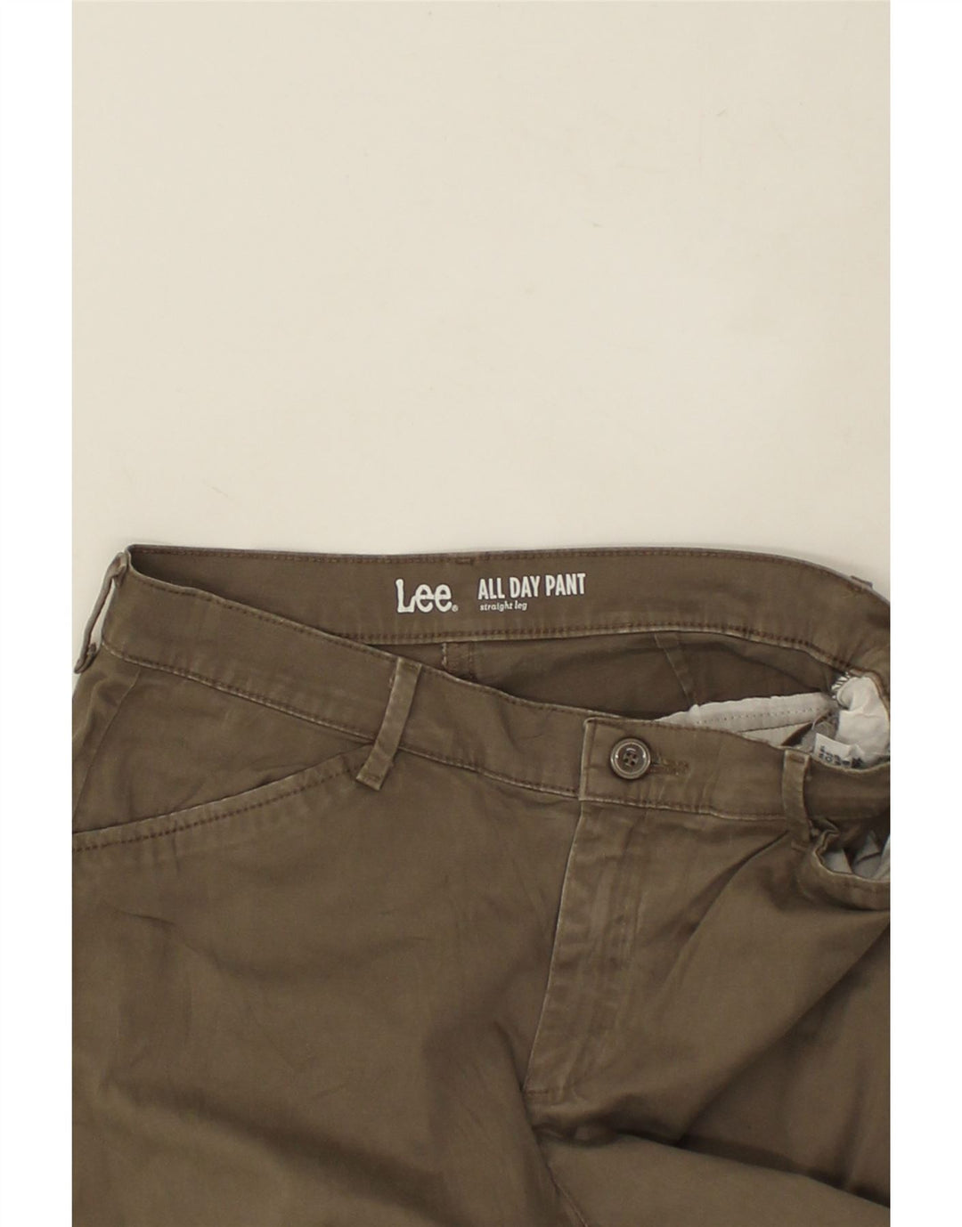 LEE Womens Straight Casual Trousers US 6 Medium W28 L21  Brown Cotton | Vintage Lee | Thrift | Second-Hand Lee | Used Clothing | Messina Hembry 