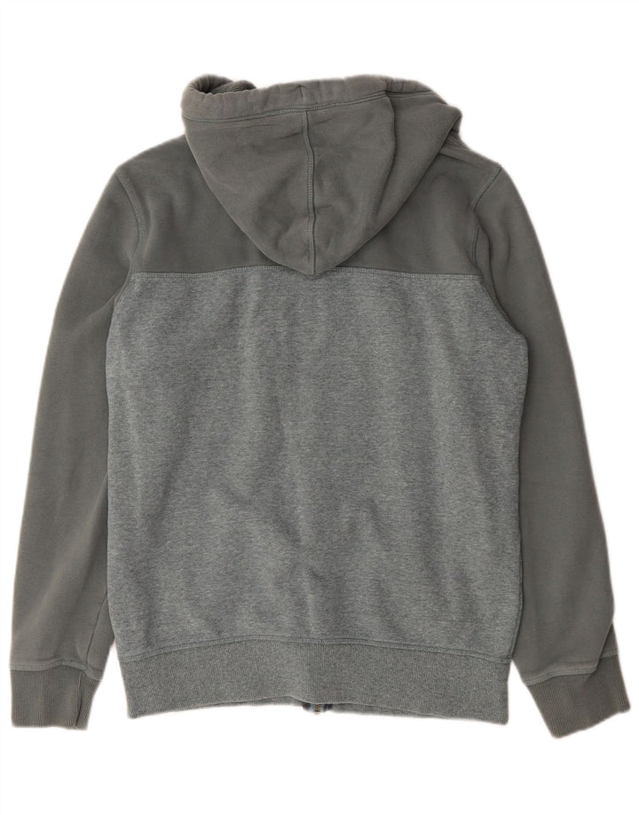 Suéter masculino com capuz e zíper Fat Face pequeno algodão colorido cinza