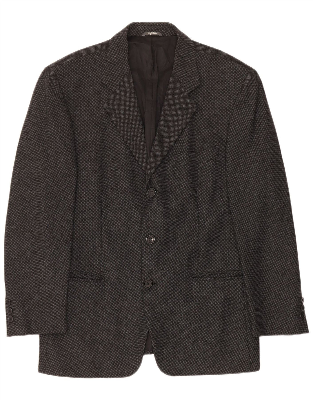 Jaqueta blazer masculina Byblos com 3 botões EU 48 lã cinza médio