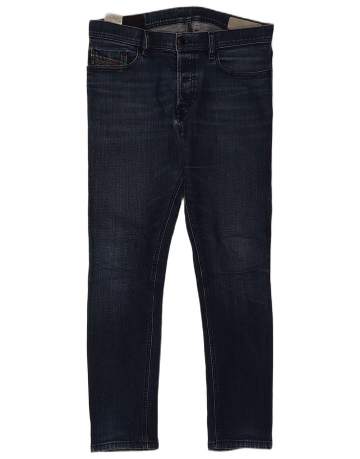 Diesel Mens Slim Jeans W32 L28 Azul Marinho Algodão